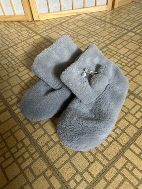 Plush Kids Footie Booties - Grey